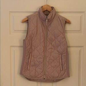 J. Crew Quilted Vest - blush pink